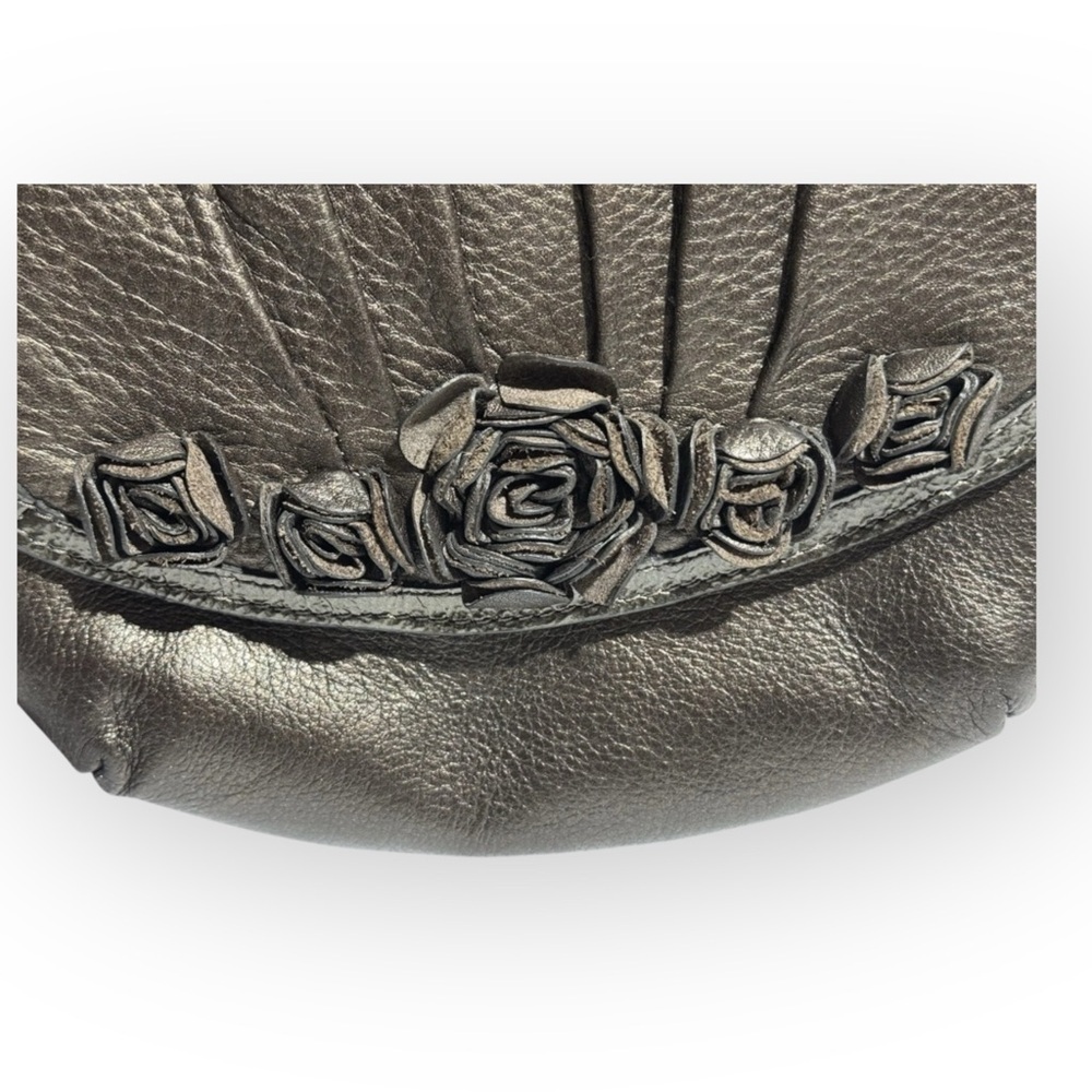 Brighton Leather Coin Pouch Brown Flower Small Purse - Picture 4 of 11